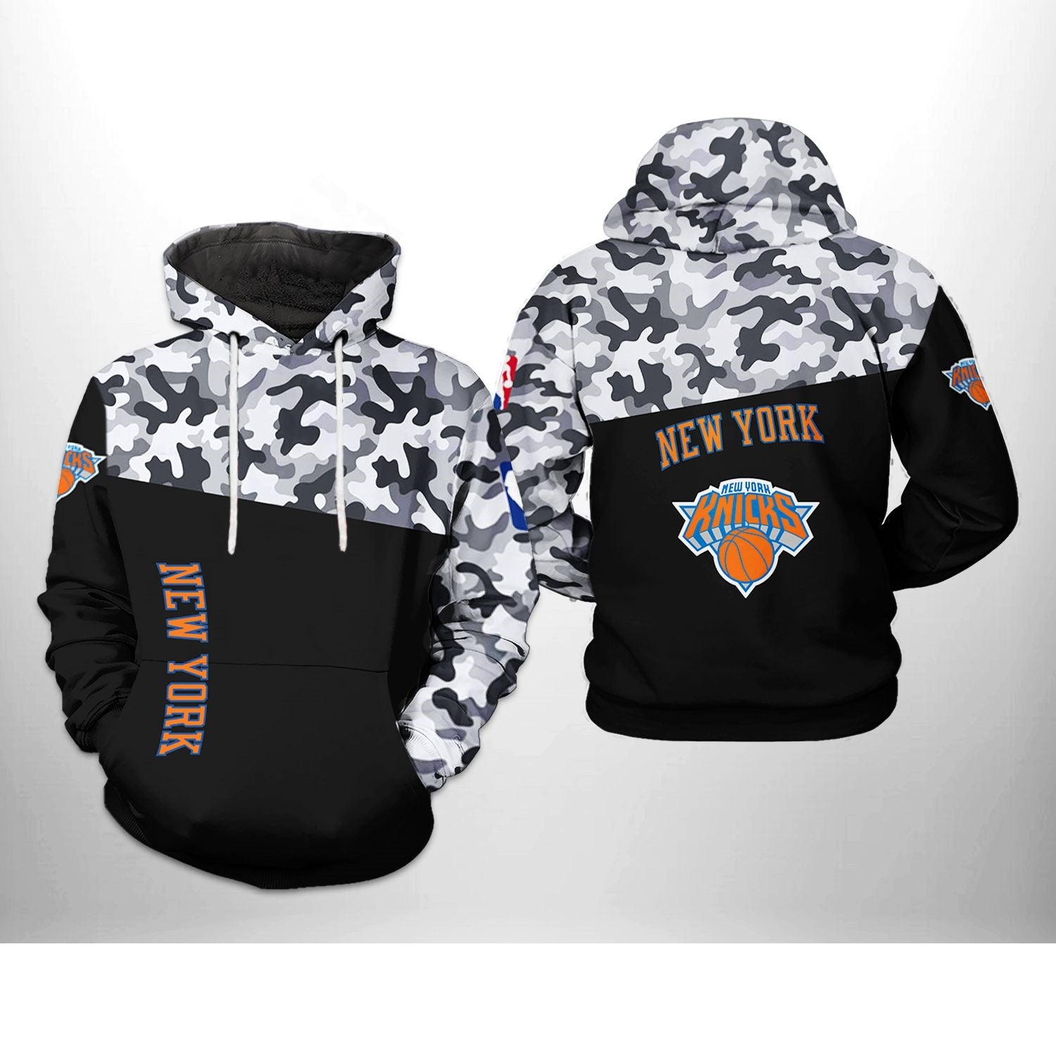 Men's New York Knicks Hugo Boss Black Camo Pullover Hoodie – Official Nba Sweatshir